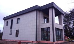 Монтаж керамогранита выполнен на скрытые кляммера 25 Монтаж керамогранита на скрытые кляммера 25